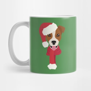 Christmas Jack Russell Dog Face Mug